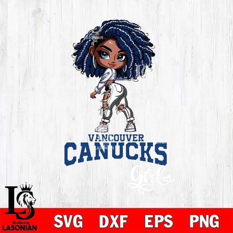 Vancouver Canucks Fan Girl Svg Eps Dxf Png File, Digital Download, Instant Download