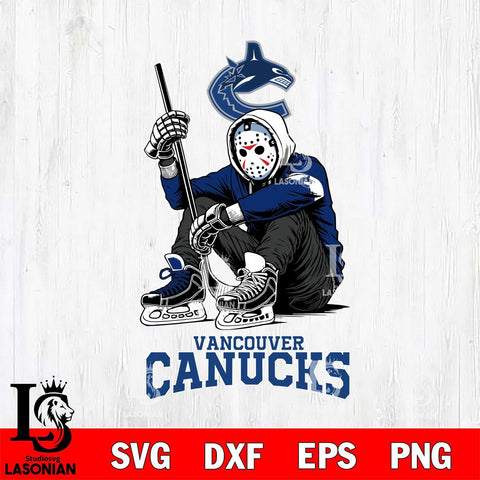 Vancouver Canucks NHL Jason Voorhees Halloween SVG Svg Eps Dxf Png File, Digital Download, Instant Download