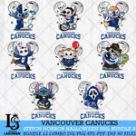 Vancouver Canucks Stitch Halloween Bundle 8 SVG Svg Eps Dxf Png File, Digital Download, Instant Download