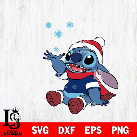 Vancouver Canucks Stitch Wearing Winter Scarf Svg Eps Dxf Png File, Digital Download, Instant Download