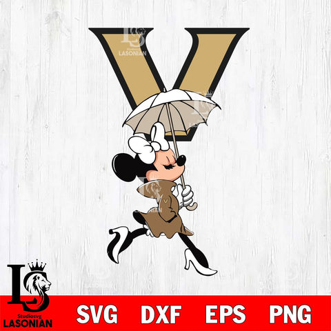 Vanderbilt Commodores Fancy Minnie Svg Eps Dxf Png File, Digital Download, Instant Download