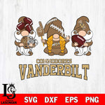 Vanderbilt Commodores 3 Gnomes Football Svg Eps Dxf Png File, Digital Download, Instant Download