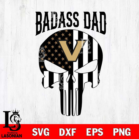 Vanderbilt Commodores Badass Dad Svg Eps Dxf Png File, Digital Download, Instant Download