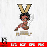 Vanderbilt Commodores Beauty Black Fairy Betty Boop, Svg Eps Dxf Png File, Digital Download