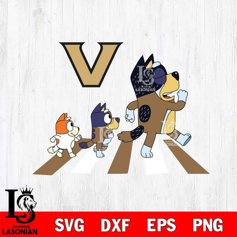 Vanderbilt Commodores Bluey 6 Svg Eps Dxf Png File, Digital Download, Instant Download