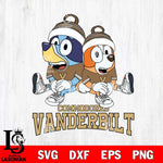 Vanderbilt Commodores Bluey & Bingo 8 Svg Eps Dxf Png File, NCAA svg, Digital Download, Instant Download