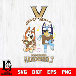 Vanderbilt Commodores Bluey Bingo Dance Mode Svg Eps Dxf Png File, NCAA svg, Digital Download, Instant Download