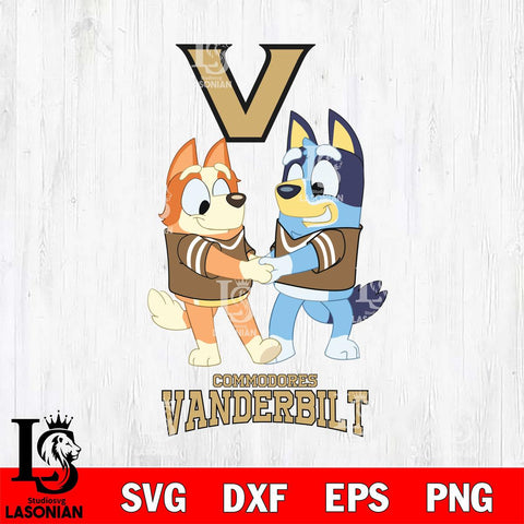 Vanderbilt Commodores Bluey Chilli Dance Svg Eps Dxf Png File, Digital Download, Instant Download