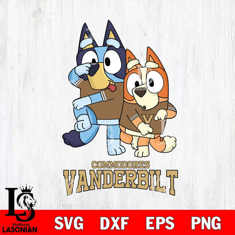 Vanderbilt Commodores Bluey Chilli Dance Mode Svg Eps Dxf Png File, Digital Download, Instant Download