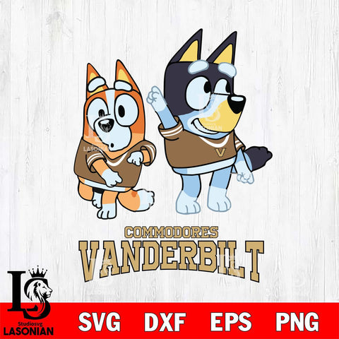 Vanderbilt Commodores Bluey Chilli Mode Dance Svg Eps Dxf Png File, Digital Download, Instant Download