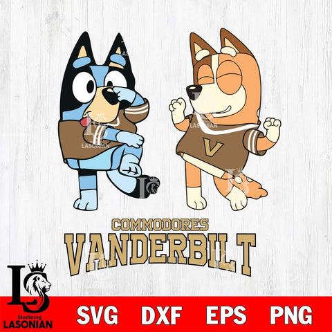 Vanderbilt Commodores Bluey Chilli Sport Svg Eps Dxf Png File, Digital Download, Instant Download