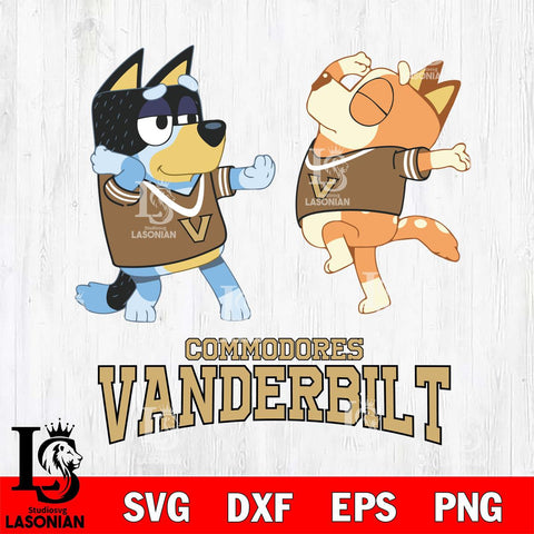 Vanderbilt Commodores Bluey Dance Svg Eps Dxf Png File, Digital Download, Instant Download