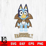 Vanderbilt Commodores Bluey Dracula Halloween Svg Eps Dxf Png File, Digital Download, Instant Download