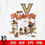 Vanderbilt Commodores Bluey Halloween Family Svg Eps Dxf Png File, Digital Download, Instant Download