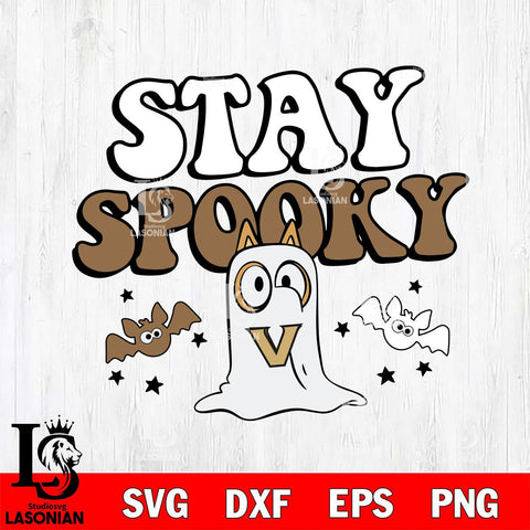 Vanderbilt Commodores Bluey Halloween Stay Spooky Svg Eps Dxf Png File, Digital Download, Instant Download