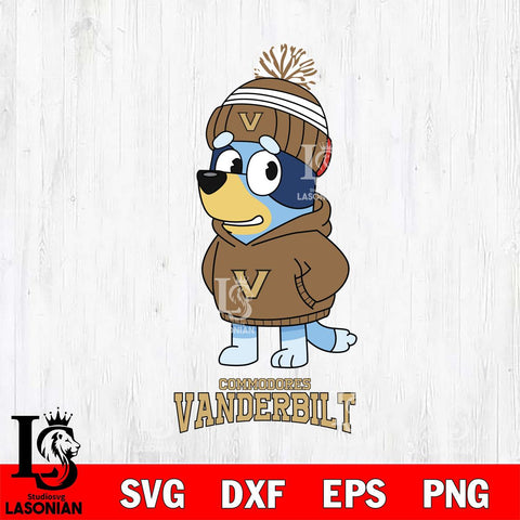 Vanderbilt Commodores Bluey Hoodie rugby Svg Eps Dxf Png File, Digital Download ,Instant Download, Cricut File