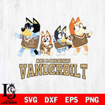 Vanderbilt Commodores Bluey Mode Dance Squats Svg Eps Dxf Png File, Digital Download, Instant Download