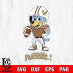 Vanderbilt Commodores Bluey rugby Svg Eps Dxf Png File, Digital Download ,Instant Download, Cricut File