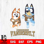 Vanderbilt Commodores Bluey with Chilli Dance Svg Eps Dxf Png File, Digital Download, Instant Download