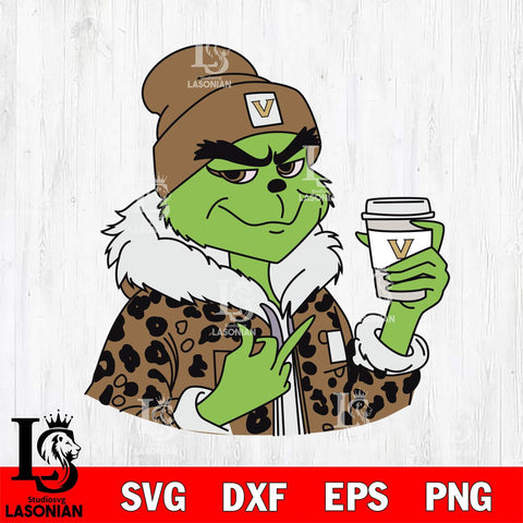 Vanderbilt Commodores Boujee Grinch 7 Svg Eps Dxf Png File, Digital Download, Instant Download