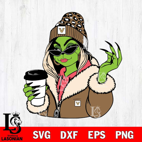 Vanderbilt Commodores Boujee Grinch 9 Svg Eps Dxf Png File, Digital Download, Instant Download