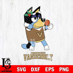 Vanderbilt Commodores Christmas Bluey Bandit Heeler Cut Files,Bluey Cricut,Christmas Svg , Bluey svg , Digital Download, dxf eps png pdf file