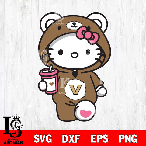 Vanderbilt Commodores Cute Hello Kitty Svg Eps Dxf Png File, Digital Download, Instant Download