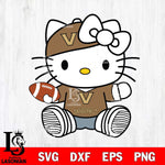 Vanderbilt Commodores Cute Hello Kitty Football 11 Svg Eps Dxf Png File, NCAA svg, Digital Download, Instant Download