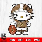 Vanderbilt Commodores Cute Hello Kitty Football 3 Svg Eps Dxf Png File, NCAA svg, Digital Download, Instant Download