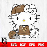 Vanderbilt Commodores Cute Hello Kitty Football 4 Svg Eps Dxf Png File, NCAA svg, Digital Download, Instant Download