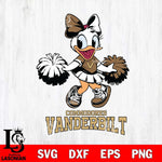 Vanderbilt Commodores Daisy Duck Cheerleader Disney, Svg Eps Dxf Png File, Digital Download