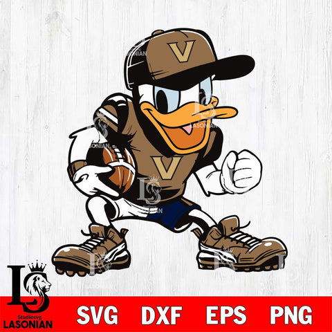 Vanderbilt Commodores Donal Duck Svg Eps Dxf Png File, NCAA svg, Digital Download, Instant Download