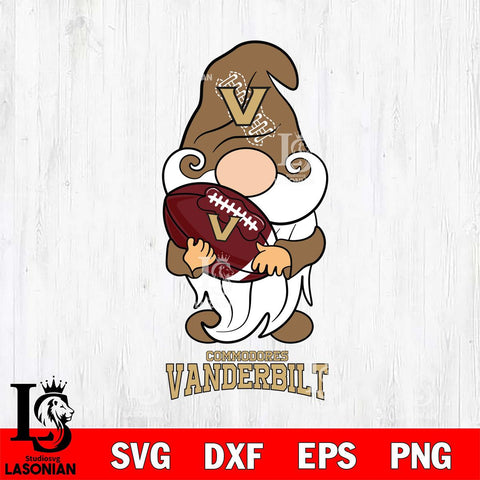 Vanderbilt Commodores Gnomes Christmas football Svg Eps Dxf Png File, Digital Download, Instant Download