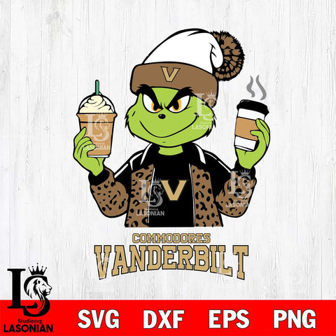 Vanderbilt Commodores Grinch 2 coffee Svg Eps Dxf Png File, Digital Download, Instant Download