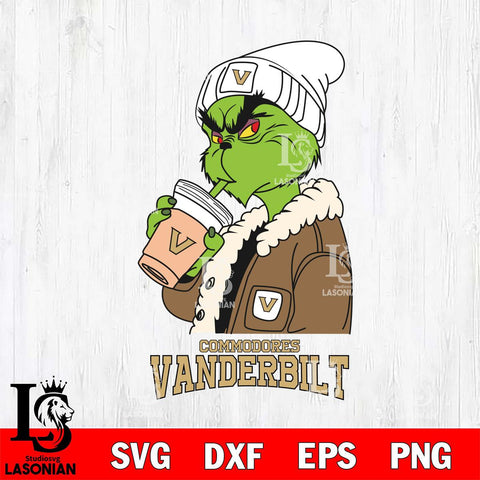 Vanderbilt Commodores Grinch Bougie Football Svg Eps Dxf Png File, Digital Download, Instant Download