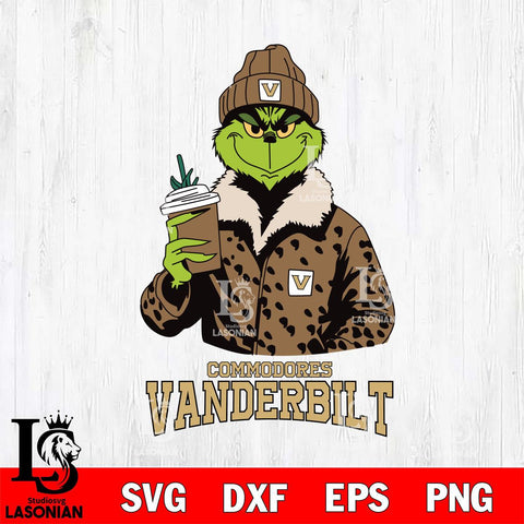 Vanderbilt Commodores Grinch Leopard Svg Eps Dxf Png File, Digital Download, Instant Download