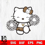 Vanderbilt Commodores Hello Kitty Cheerleader Svg Eps Dxf Png File, Digital Download, Instant Download