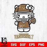 Vanderbilt Commodores Hello Kitty NCAA 1 Svg Eps Dxf Png File, Digital Download, Instant Download