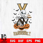 Vanderbilt Commodores Jack Skellington 2 halloween Svg Eps Dxf Png File, NCAA svg, Digital Download, Instant Download