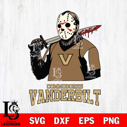 Vanderbilt Commodores Jason Voorhees 11 Svg Eps Dxf Png File, Digital Download