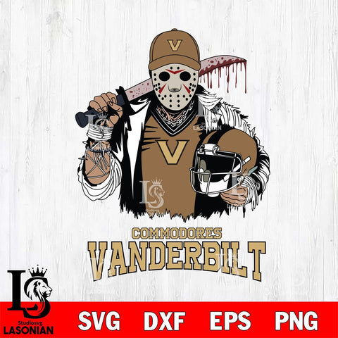 Vanderbilt Commodores Jason Voorhees 2 Svg Eps Dxf Png File, Digital Download