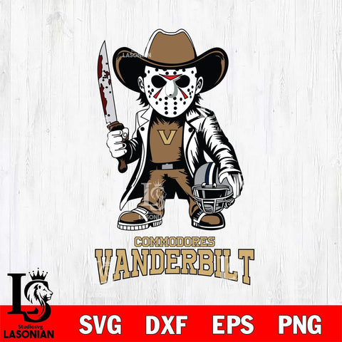 Vanderbilt Commodores Jason Voorhees 3 Svg Eps Dxf Png File, Digital Download