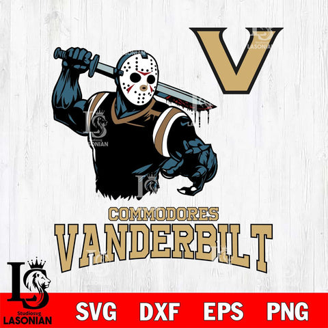 Vanderbilt Commodores Jason Voorhees 5 Svg Eps Dxf Png File, Digital Download