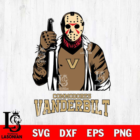 Vanderbilt Commodores Jason Voorhees 6 Svg Eps Dxf Png File, Digital Download