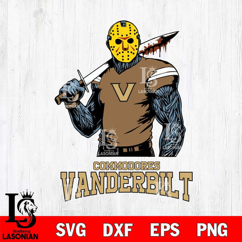 Vanderbilt Commodores Jason Voorhees 7 Svg Eps Dxf Png File, Digital Download