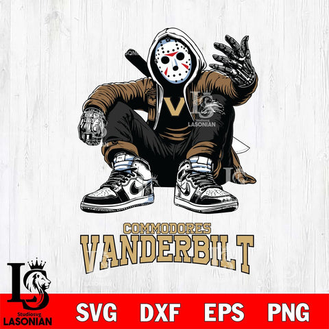 Vanderbilt Commodores Jason Voorhees Halloween SVG Svg Eps Dxf Png File, Digital Download, Instant Download