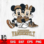 Vanderbilt Commodores Mickey Minnie Mouse Football Sit Svg Eps Dxf Png File, NCAA svg , File Cut , Digital Download , Instant Download, Cut Svg Files