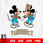 Vanderbilt Commodores Mickey Minnie Valentine Rugby Svg Eps Dxf Png File, Digital Download ,Instant Download, Cricut File