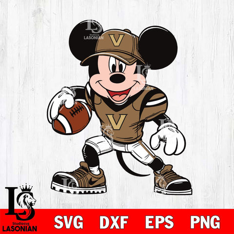 Vanderbilt Commodores Mickey Mouse Svg Eps Dxf Png File, NCAA svg, Digital Download, Instant Download