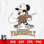 Vanderbilt Commodores Mickey Mouse NIKE, Svg Eps Dxf Png File, Digital Download